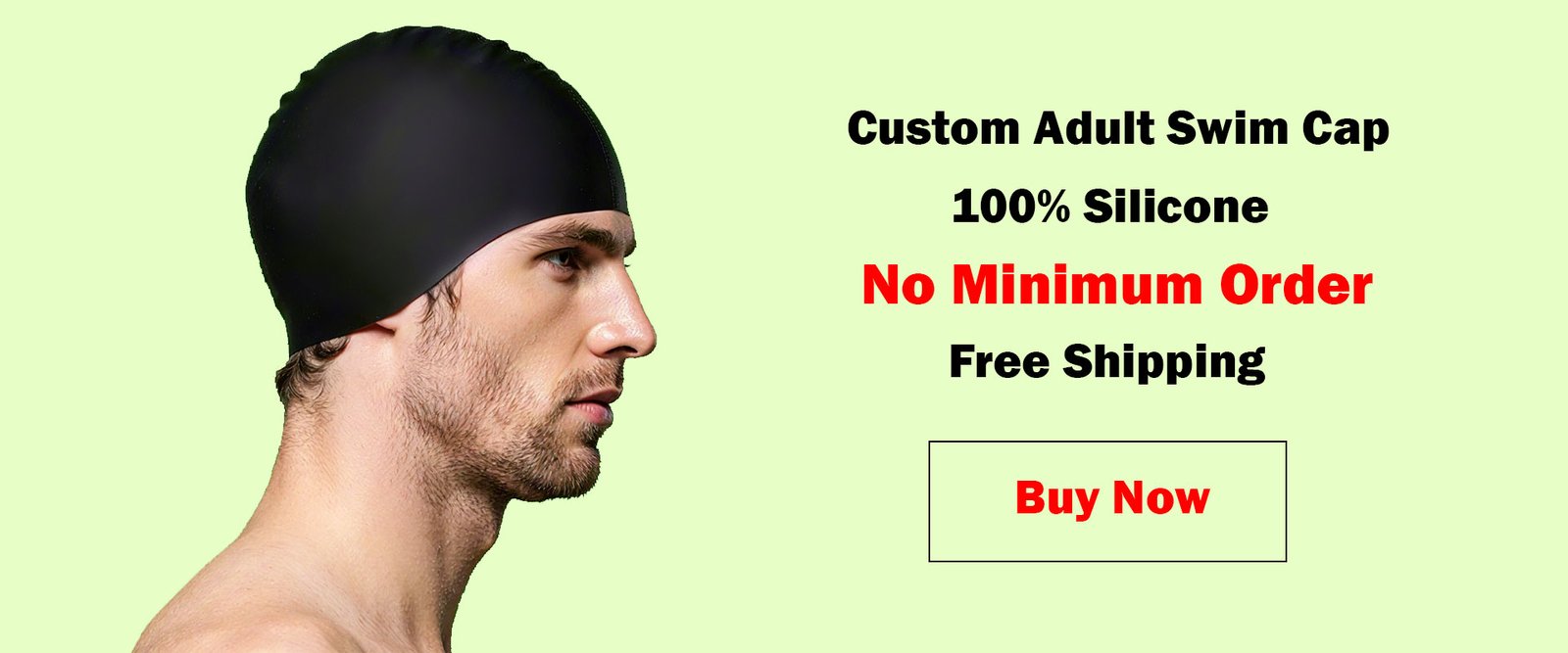 Adult custom swim caps no minimum order no minimum order