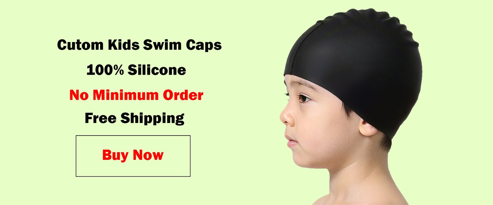 Children custom swim caps no minimum order